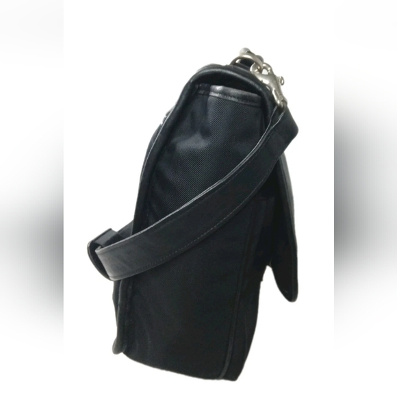 Vintage Coach 5101 Black Canvas & Leather Briefcase Messenger Bag - Picture 7 of 11